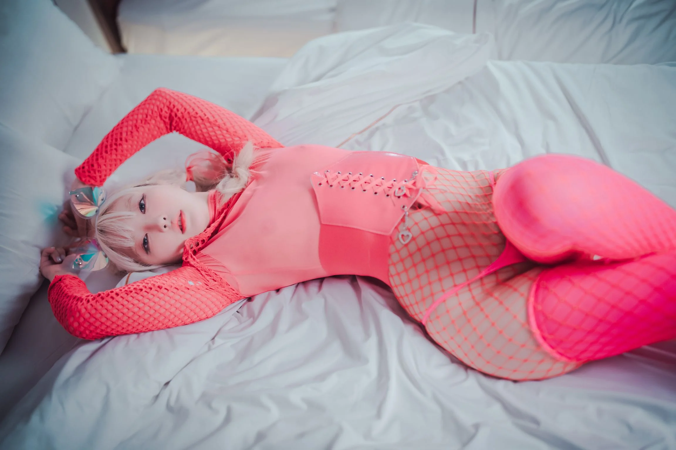 [DJAWA Photo] Hanari (하나리) Sheer Pink Cat Girl 85P 第54张（Hanari (하나리)）
