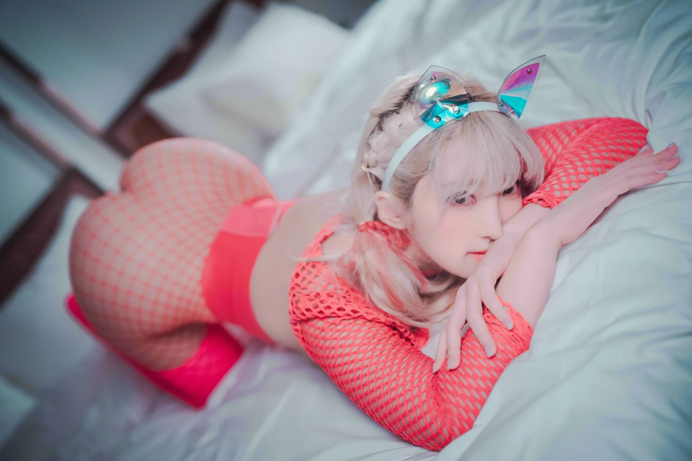 [DJAWA Photo] Hanari (하나리) Sheer Pink Cat Girl 85P 第84张（Hanari (하나리)）