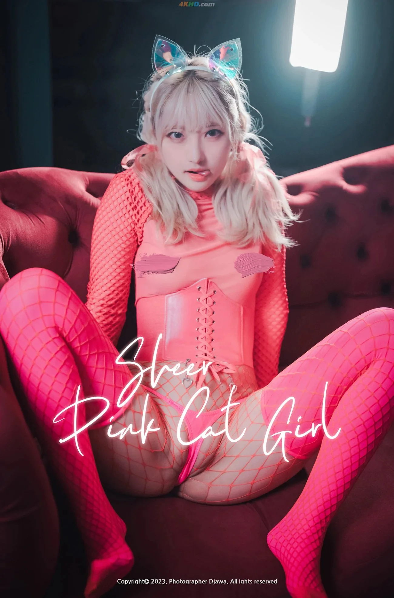 [DJAWA] Hanari(하나리) DJAWA Photo Hanari (하나리) Sheer Pink Cat Girl 第85张（Hanari(하나리)）