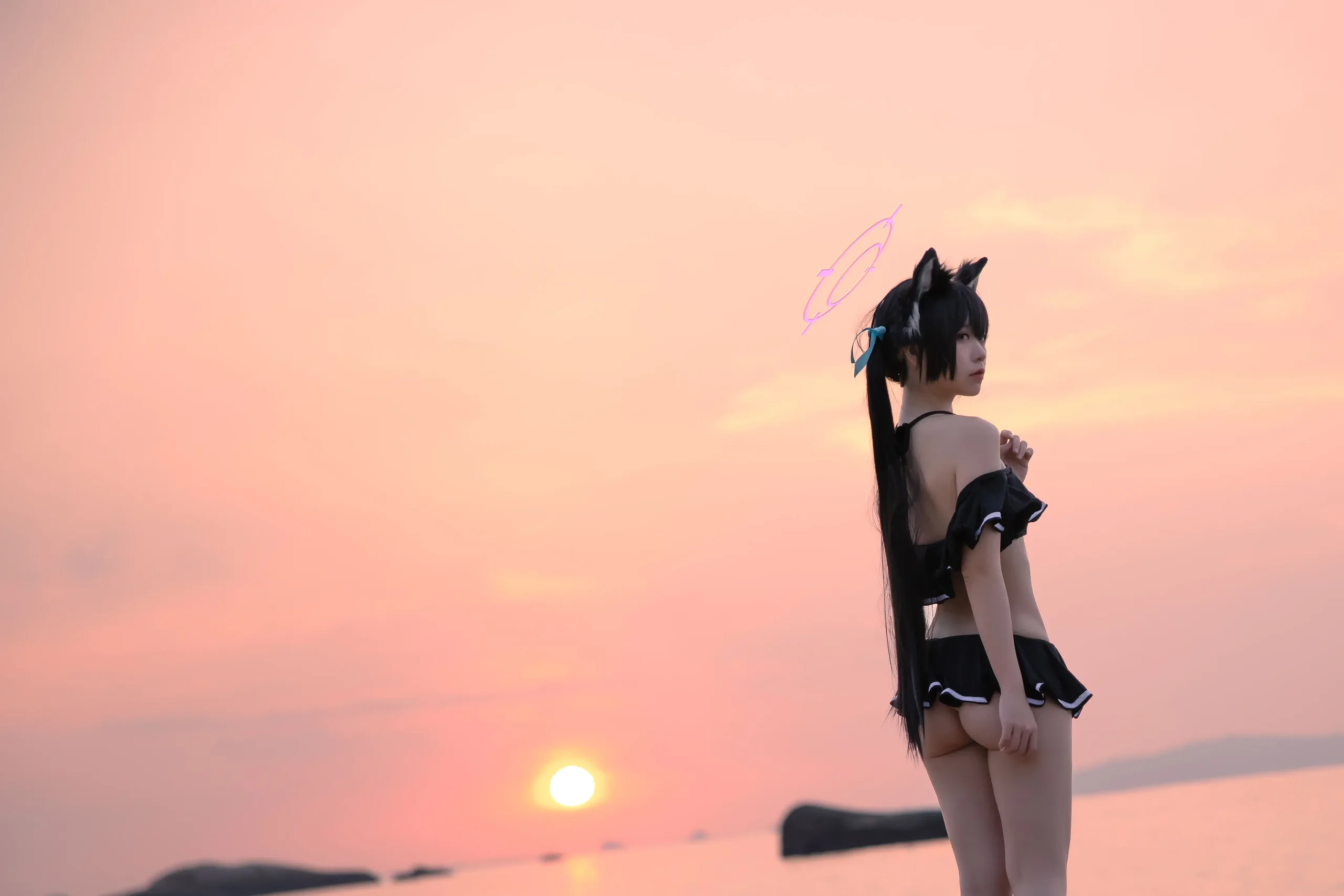 G44不会受伤 NO.092 碧蓝档案-黑见芹香泳装 20P - 第 1 张原画