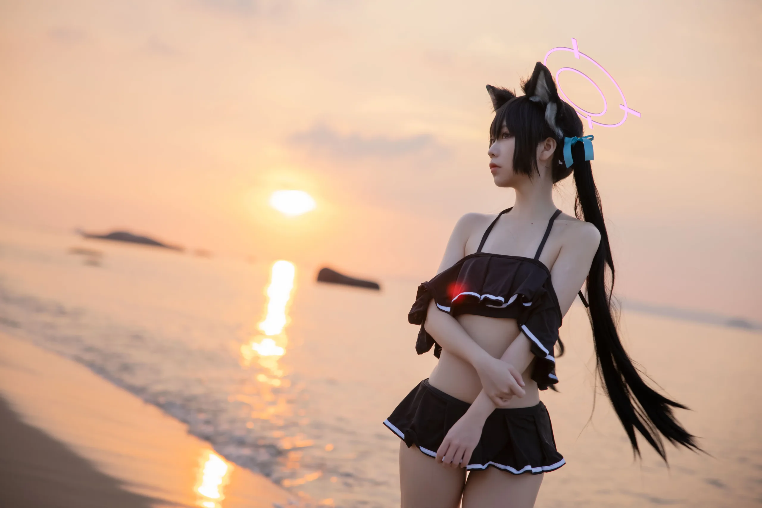 G44不会受伤 NO.092 碧蓝档案-黑见芹香泳装 20P - 第 7 张原画