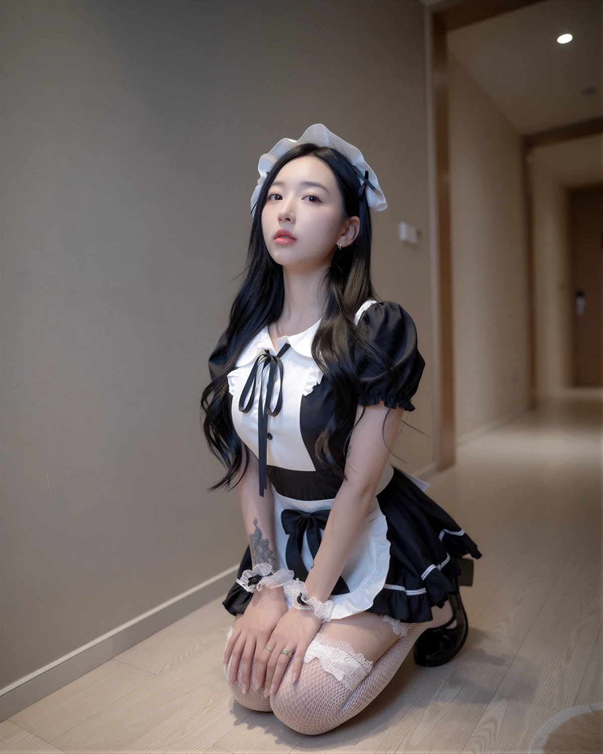 [LE] Jia 지아 – X-LEVEL Vol.14 Ero Maid 35P - 第 3 张写真