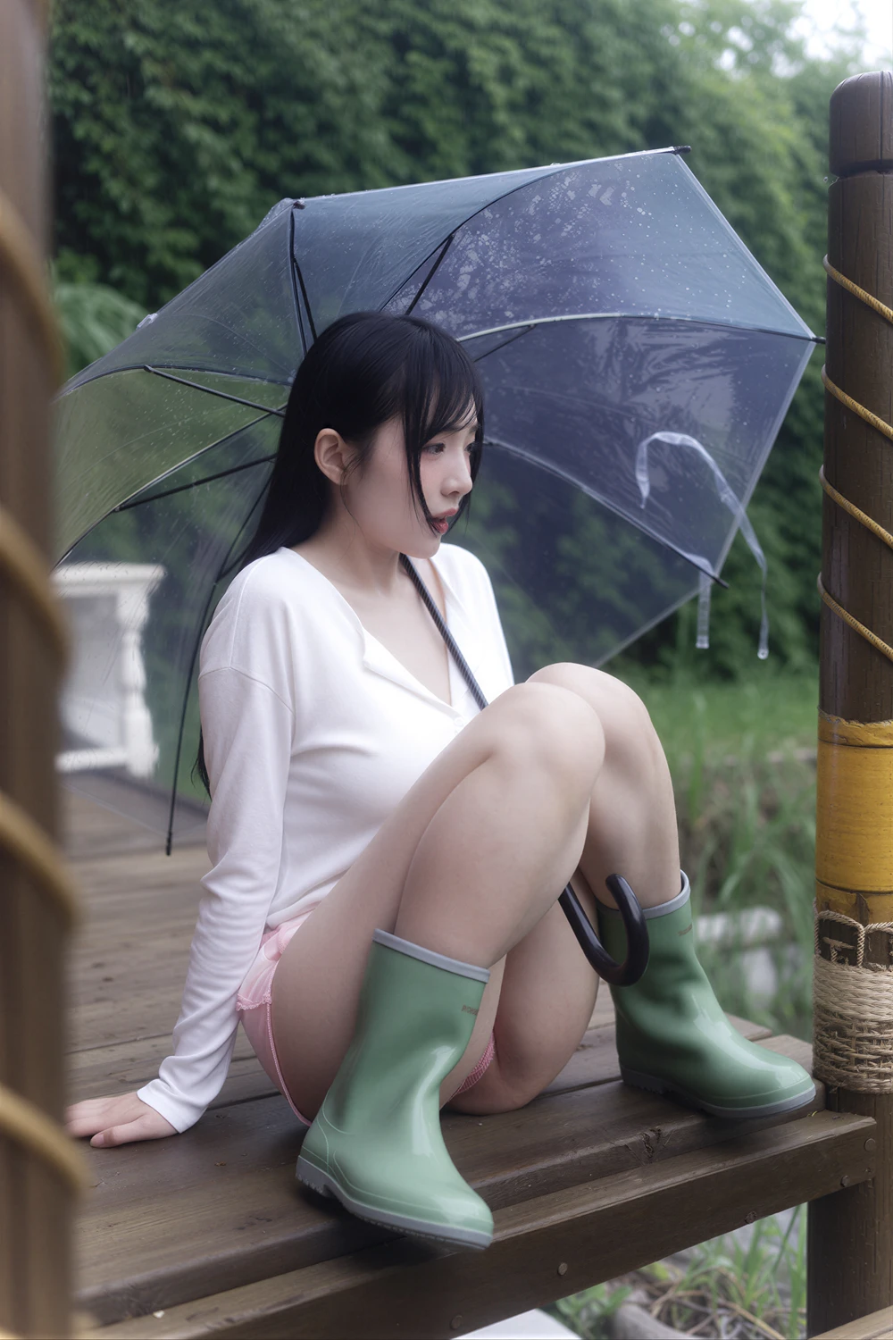 [MAXIM] Rinaモモリナ – MAXIM 「Wet In The Rain – OUTSIDE」 60P - 第 14 张写真