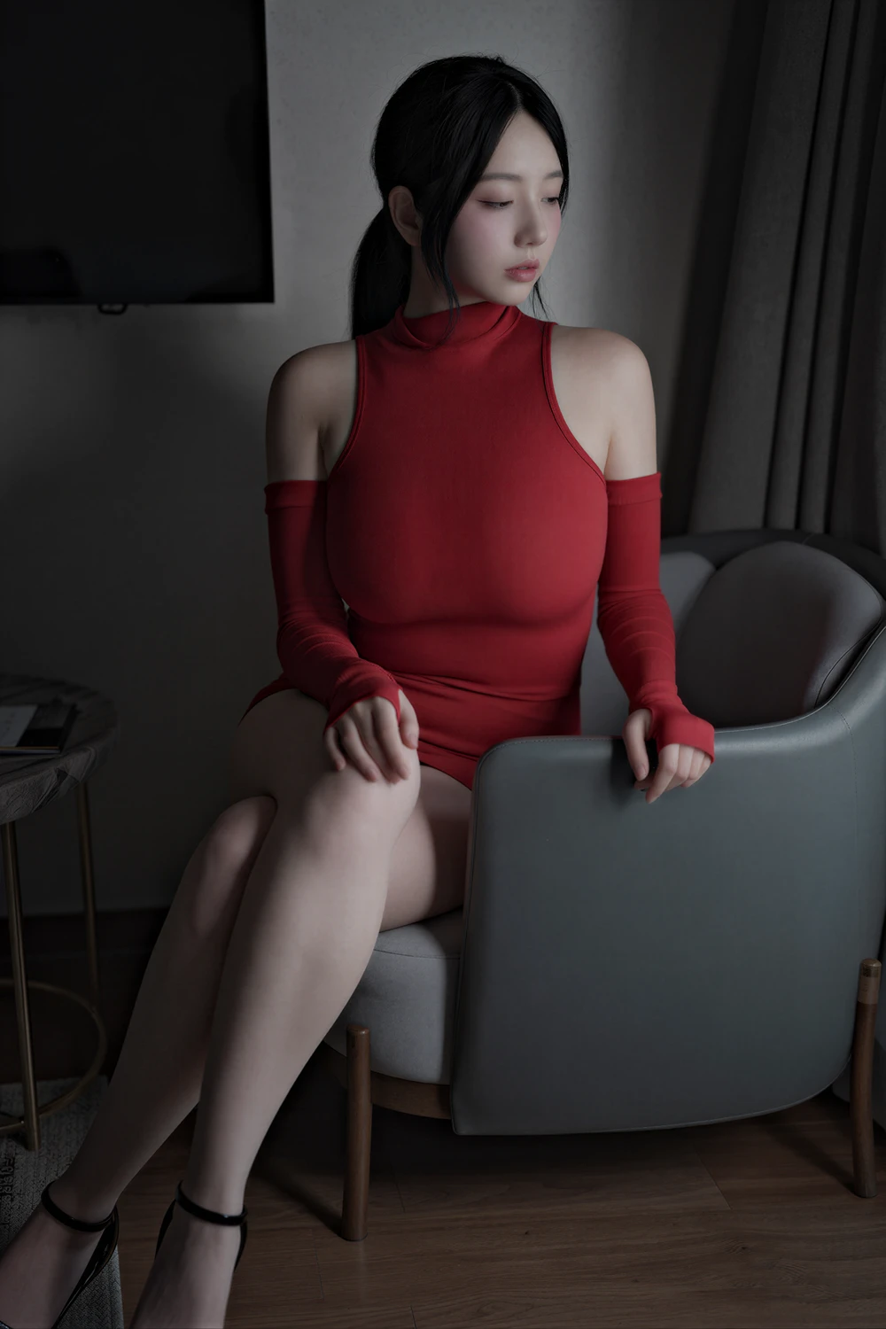 [LE] Suji 수지 – X-LEVEL Vol.82 「Meshed RED」 77P - 第 1 张写真