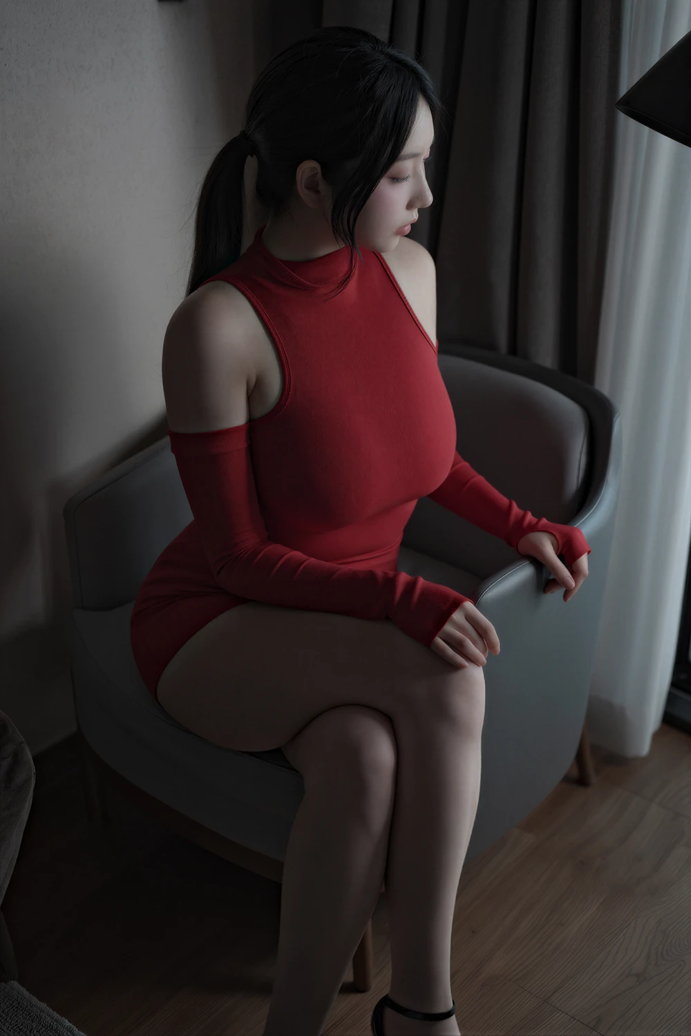 [LE] Suji 수지 – X-LEVEL Vol.82 「Meshed RED」 77P - 第 4 张写真