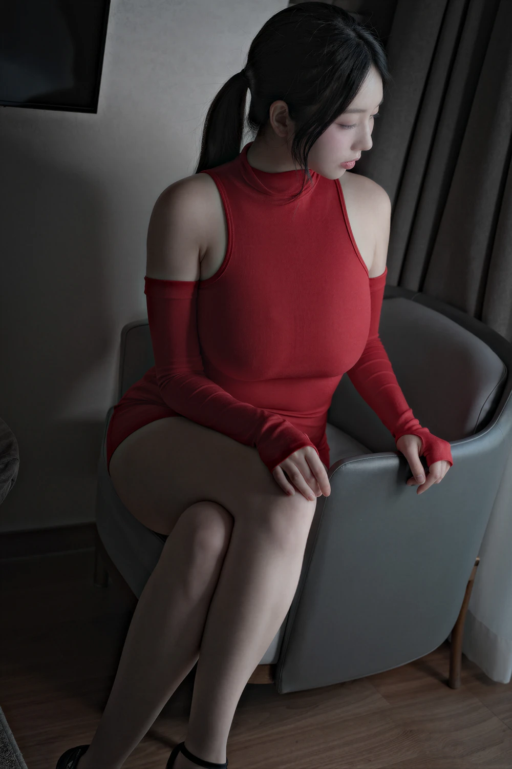 [LE] Suji 수지 – X-LEVEL Vol.82 「Meshed RED」 77P - 第 5 张写真