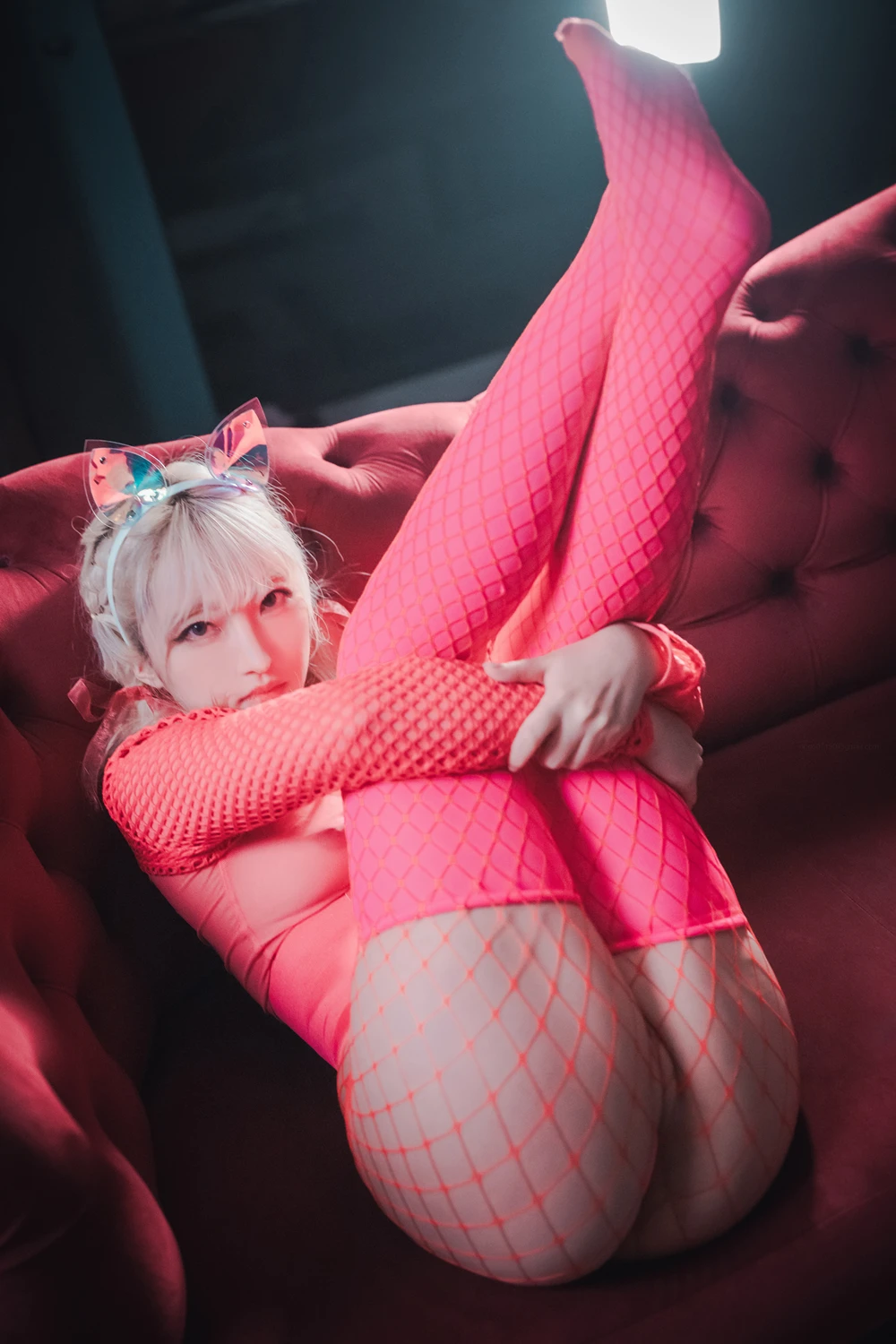 [DJAWA] HaNari 하나리 – DJAWA 「Sheer Pink Cat Girl」 90P - 第 44 张写真