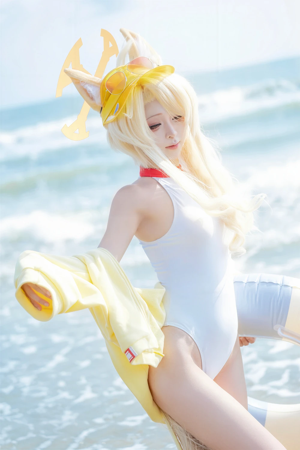 [矢量鱼] Cosplay 矢量鱼 – 蔚蓝档案 百合园圣娅 泳装 70P - 第 5 张写真