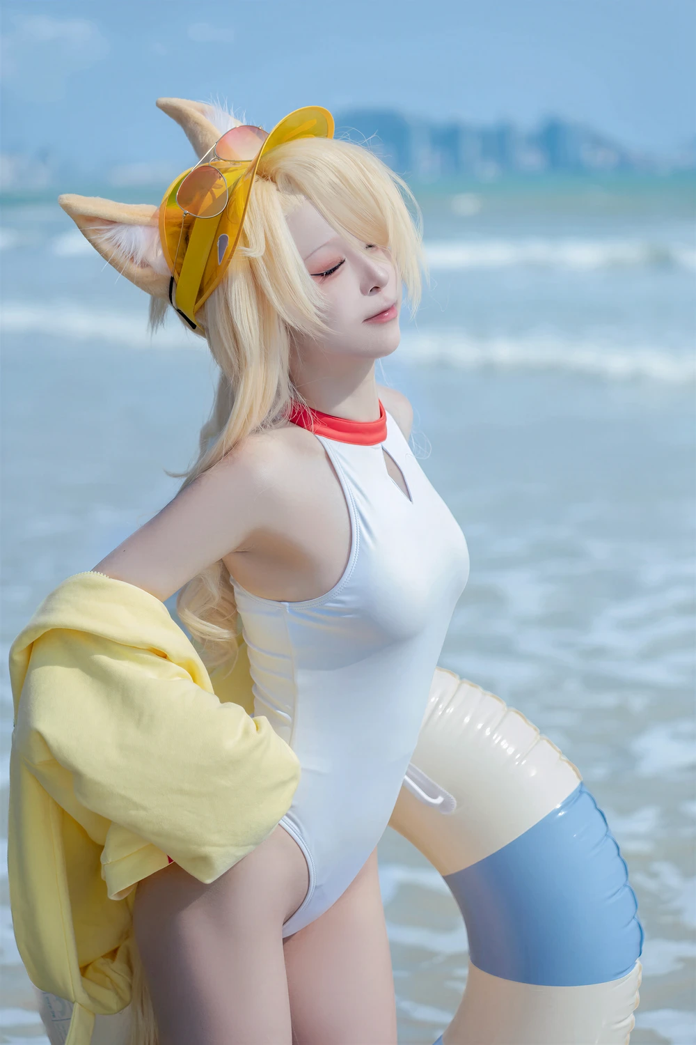 [矢量鱼] Cosplay 矢量鱼 – 蔚蓝档案 百合园圣娅 泳装 70P - 第 6 张写真