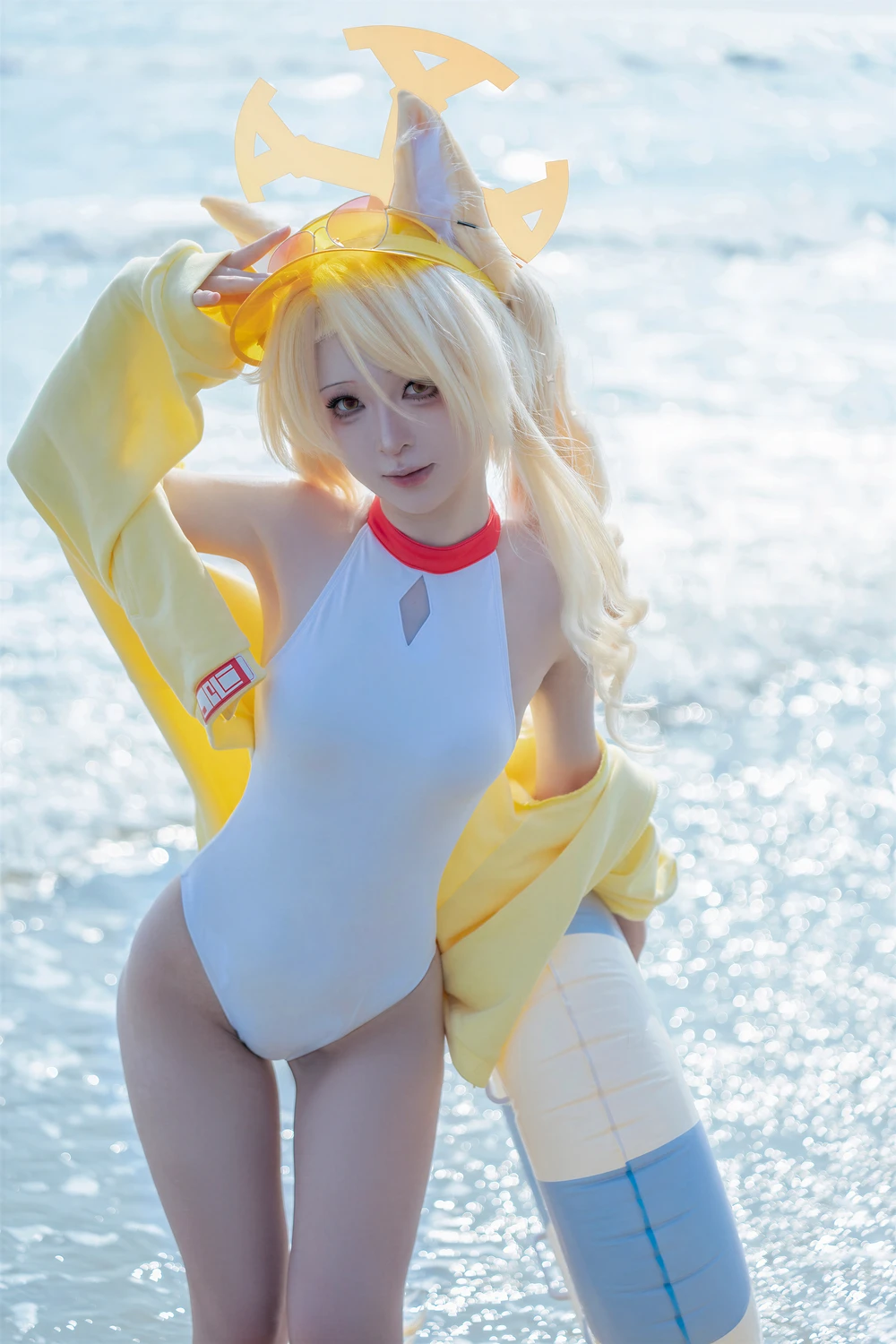 [矢量鱼] Cosplay 矢量鱼 – 蔚蓝档案 百合园圣娅 泳装 70P - 第 7 张写真