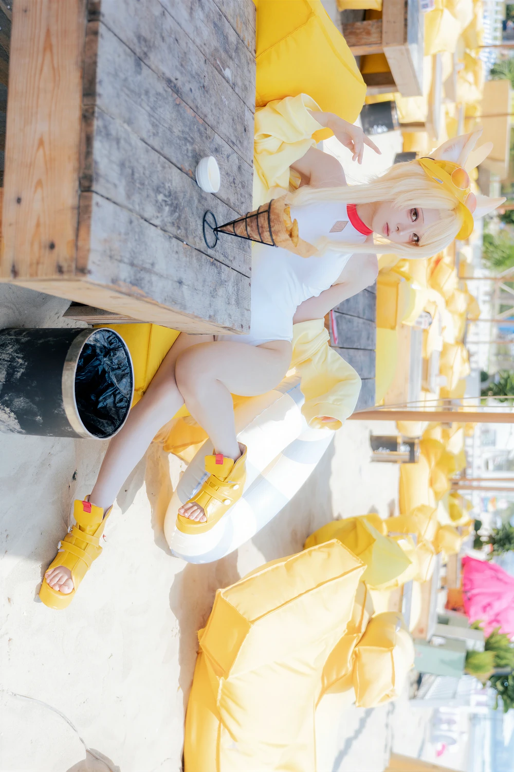 [矢量鱼] Cosplay 矢量鱼 – 蔚蓝档案 百合园圣娅 泳装 70P - 第 10 张写真