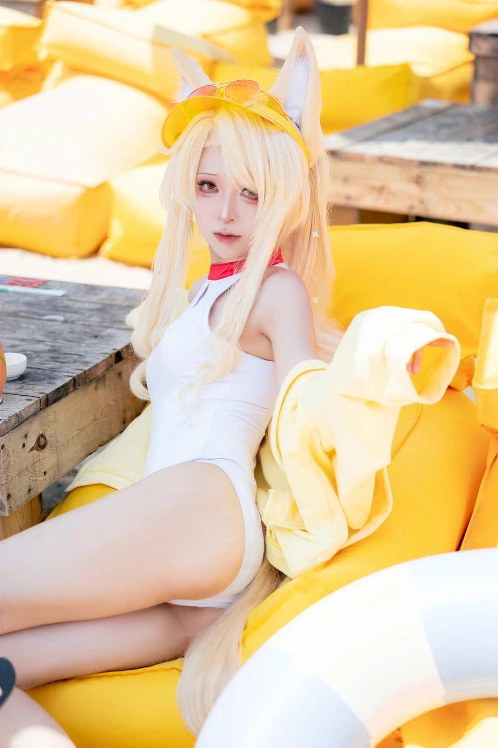 [矢量鱼] Cosplay 矢量鱼 – 蔚蓝档案 百合园圣娅 泳装 70P - 第 13 张写真