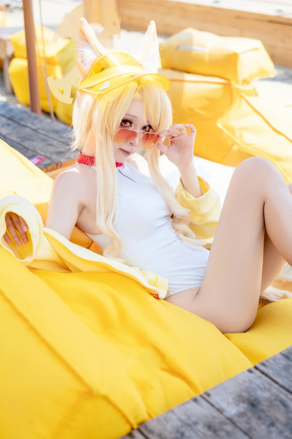 [矢量鱼] Cosplay 矢量鱼 – 蔚蓝档案 百合园圣娅 泳装 70P - 第 17 张写真