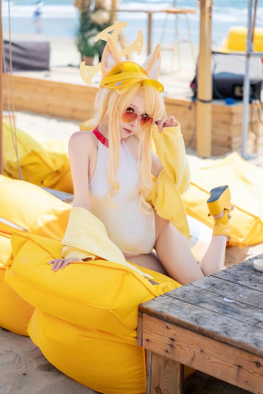 [矢量鱼] Cosplay 矢量鱼 – 蔚蓝档案 百合园圣娅 泳装 70P - 第 18 张写真