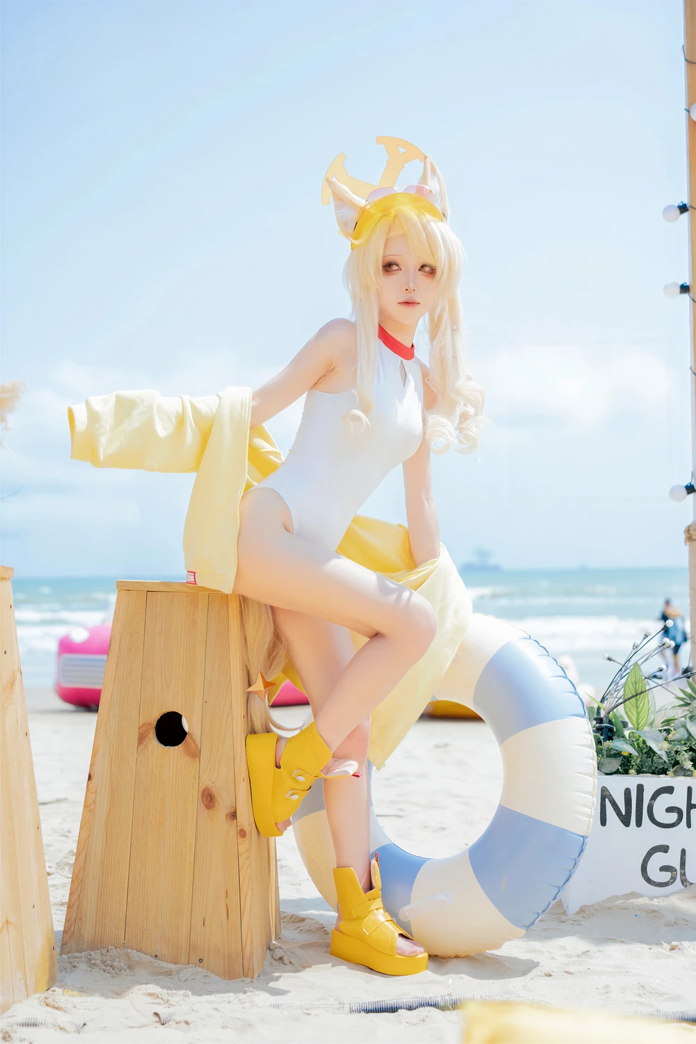 [矢量鱼] Cosplay 矢量鱼 – 蔚蓝档案 百合园圣娅 泳装 70P - 第 25 张写真