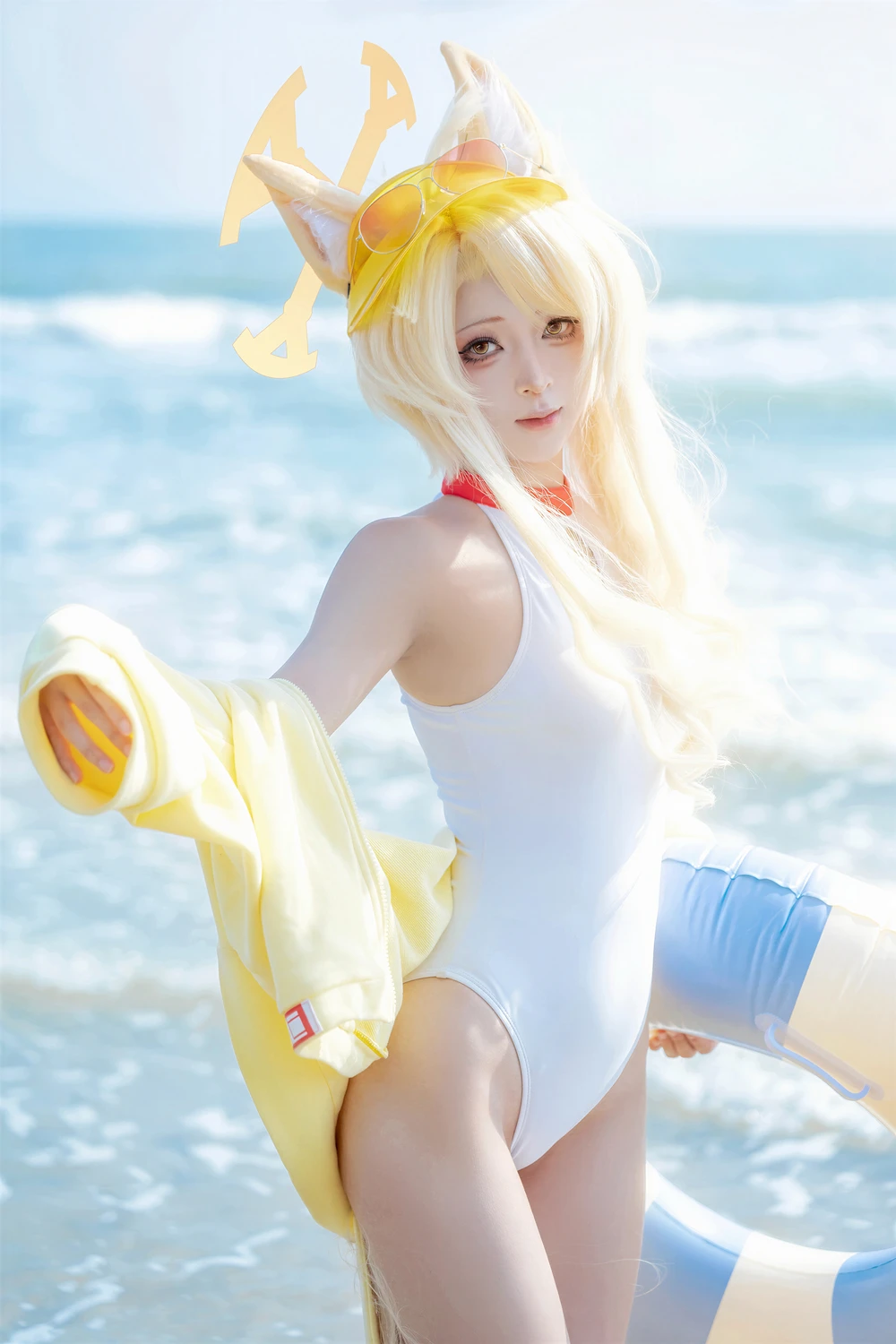 [矢量鱼] Cosplay 矢量鱼 – 蔚蓝档案 百合园圣娅 泳装 70P - 第 26 张写真