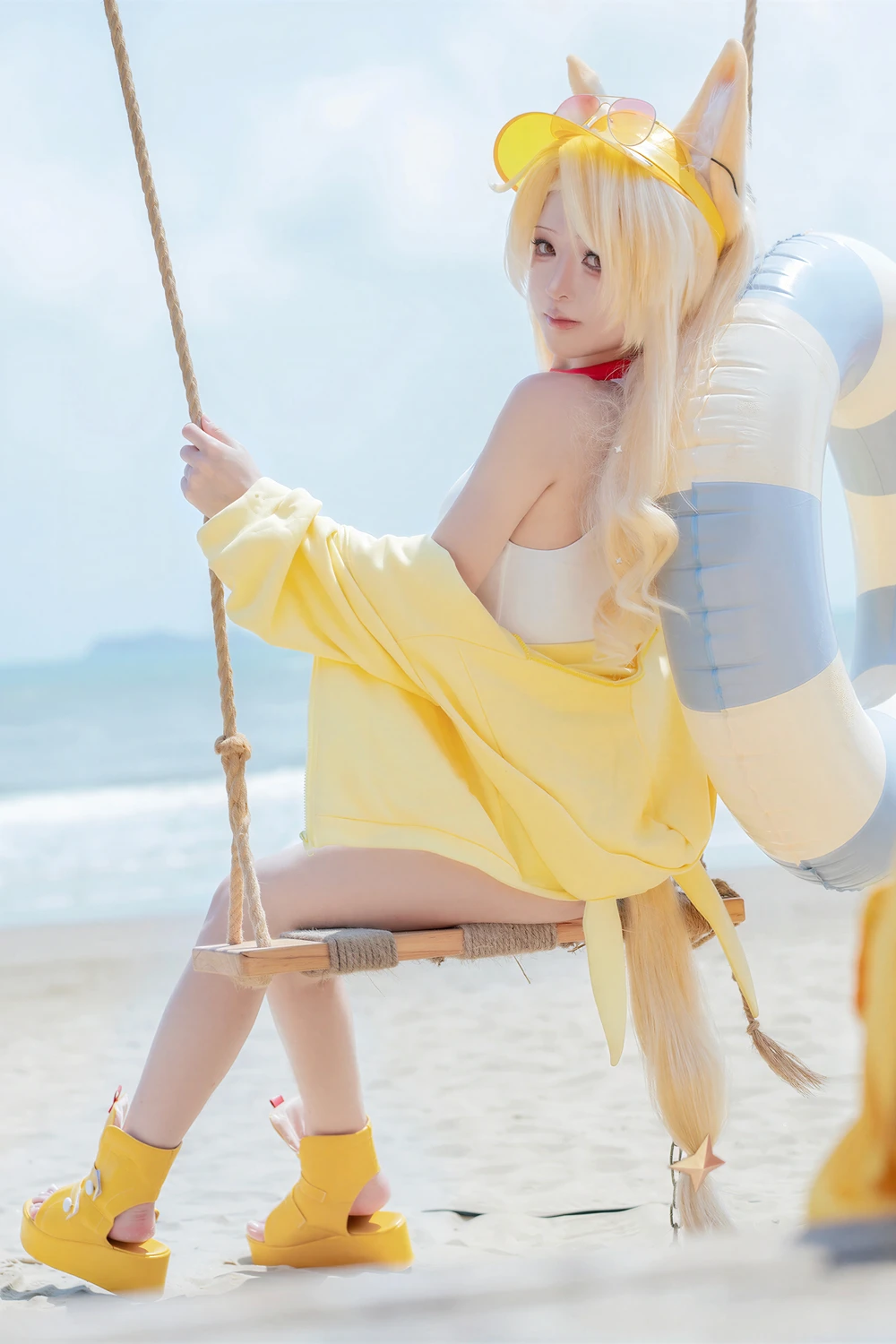 [矢量鱼] Cosplay 矢量鱼 – 蔚蓝档案 百合园圣娅 泳装 70P - 第 31 张写真