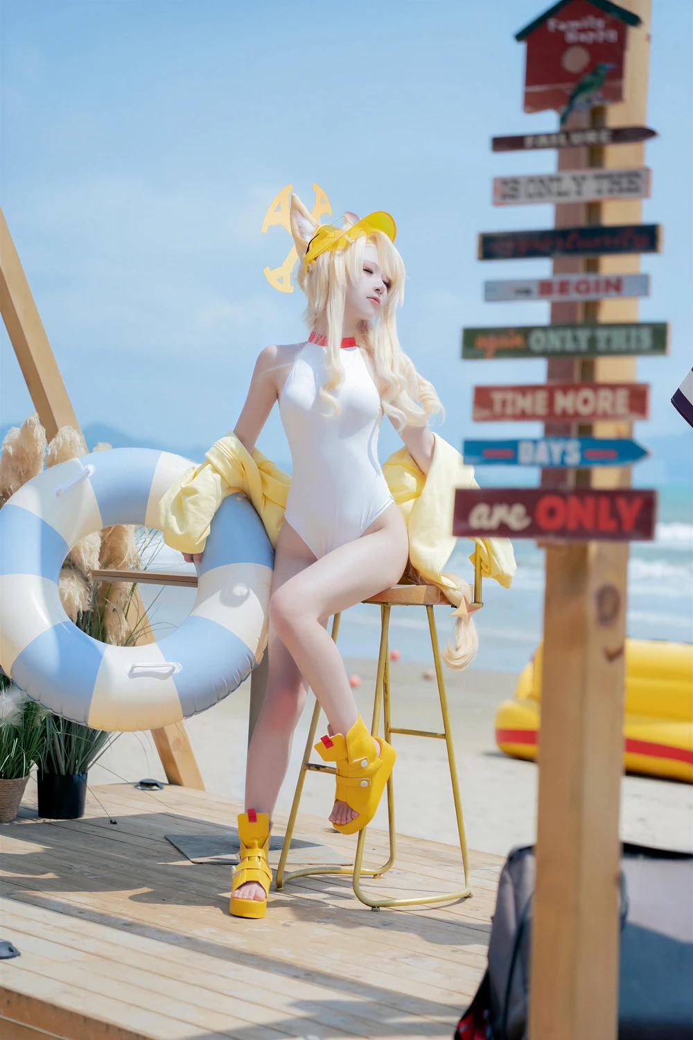 [矢量鱼] Cosplay 矢量鱼 – 蔚蓝档案 百合园圣娅 泳装 70P - 第 33 张写真