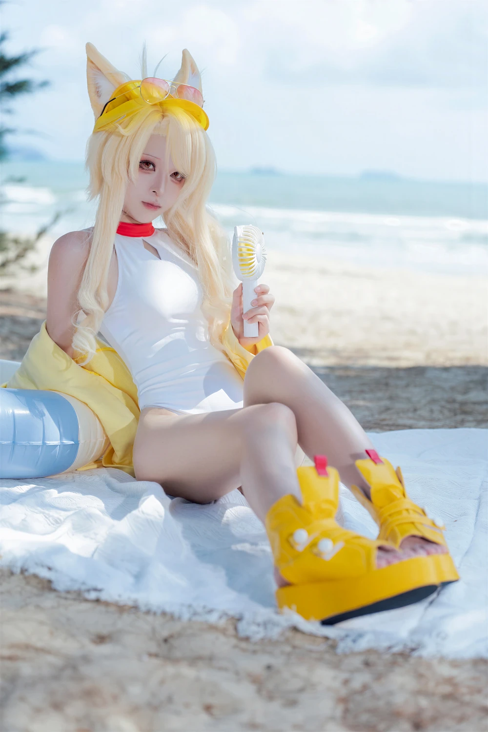 [矢量鱼] Cosplay 矢量鱼 – 蔚蓝档案 百合园圣娅 泳装 70P - 第 40 张写真