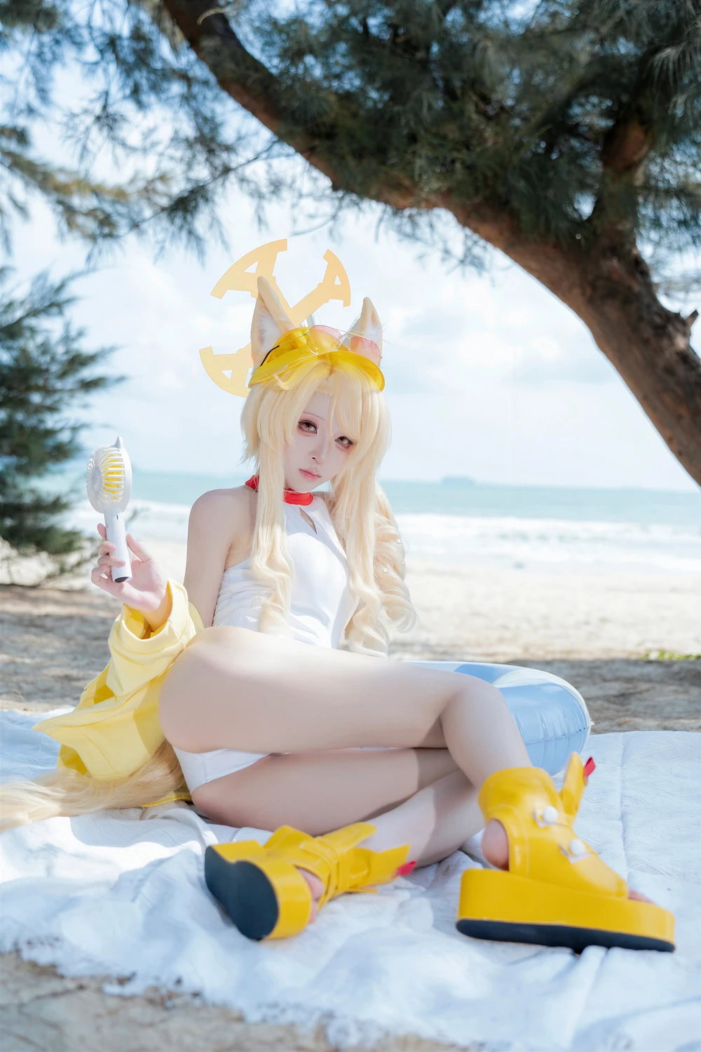 [矢量鱼] Cosplay 矢量鱼 – 蔚蓝档案 百合园圣娅 泳装 70P - 第 43 张写真
