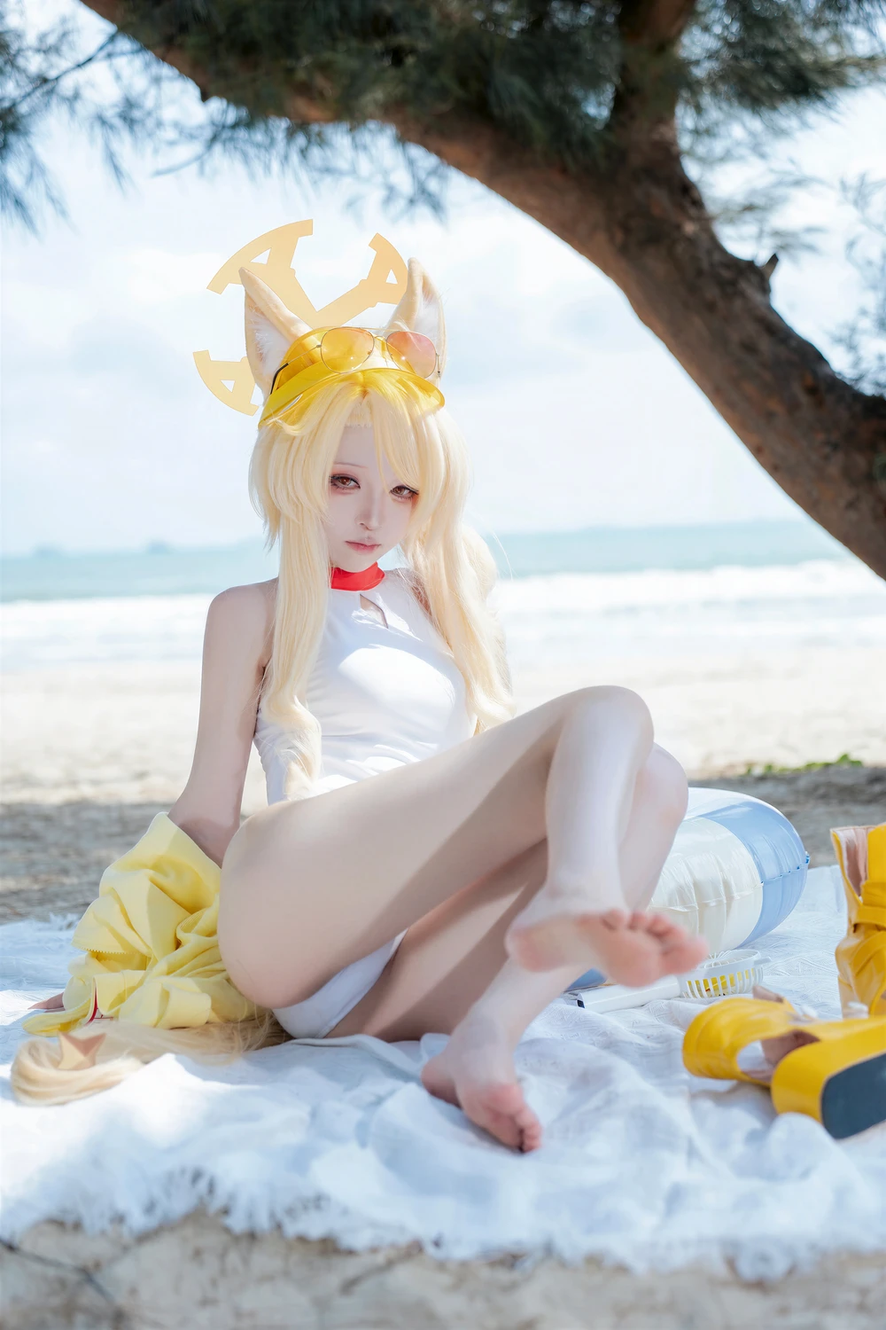 [矢量鱼] Cosplay 矢量鱼 – 蔚蓝档案 百合园圣娅 泳装 70P - 第 45 张写真