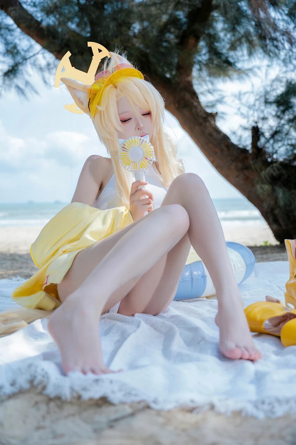 [矢量鱼] Cosplay 矢量鱼 – 蔚蓝档案 百合园圣娅 泳装 70P - 第 47 张写真