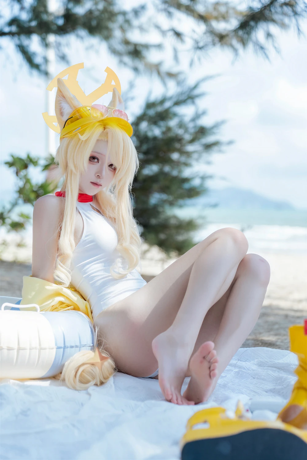[矢量鱼] Cosplay 矢量鱼 – 蔚蓝档案 百合园圣娅 泳装 70P - 第 51 张写真