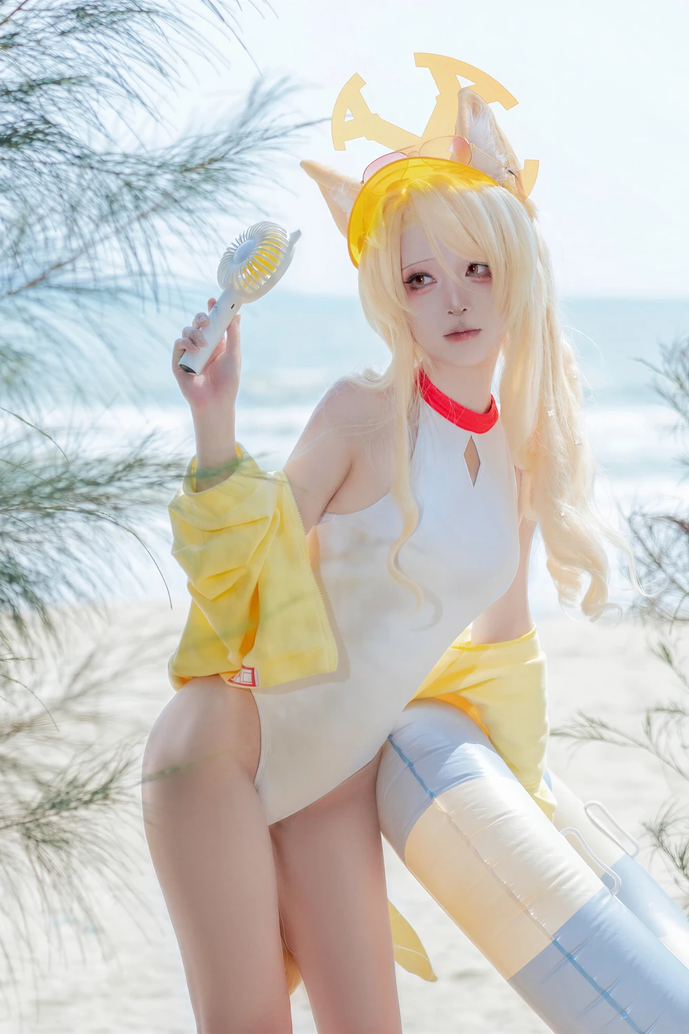 [矢量鱼] Cosplay 矢量鱼 – 蔚蓝档案 百合园圣娅 泳装 70P - 第 54 张写真