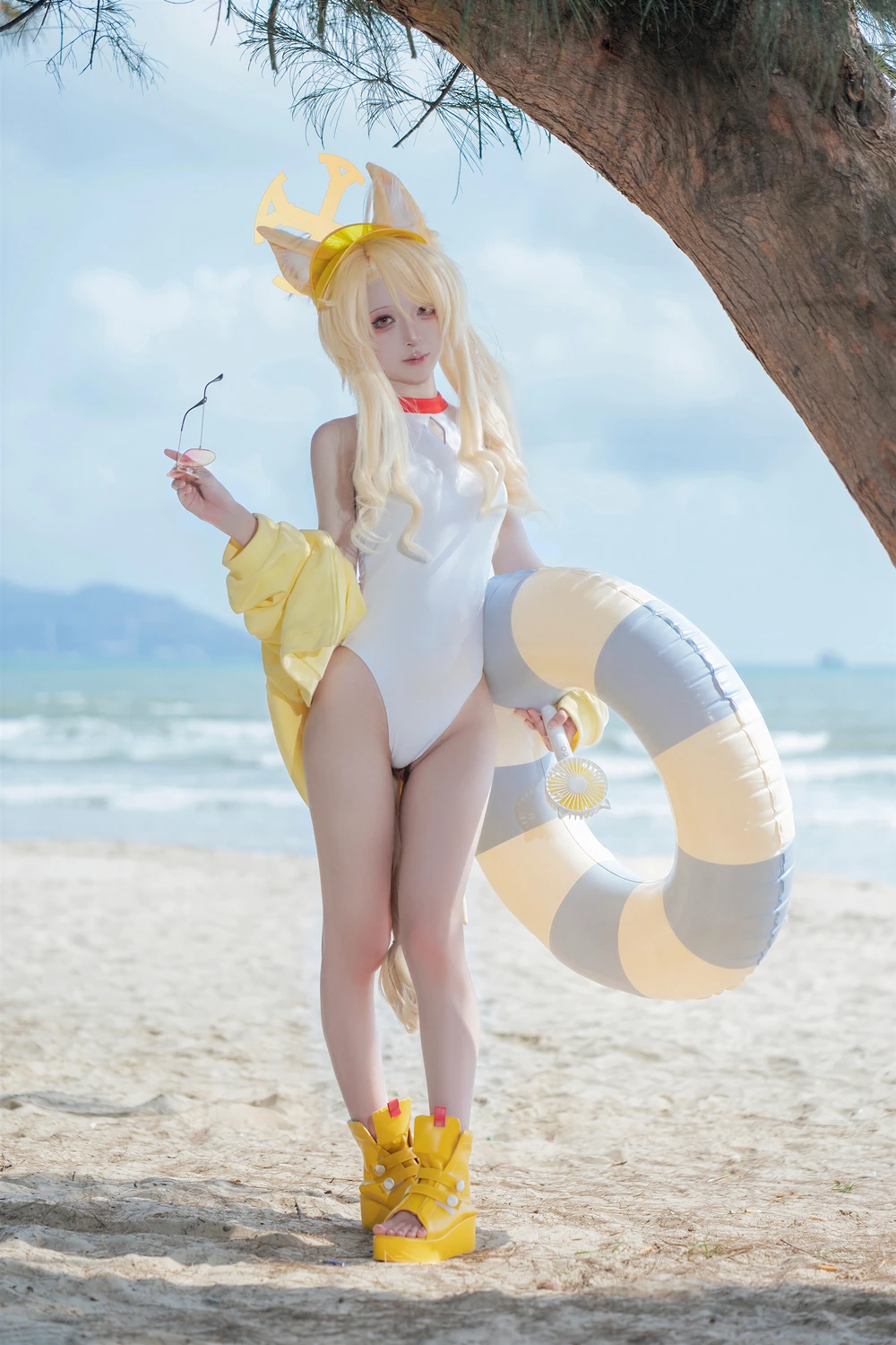 [矢量鱼] Cosplay 矢量鱼 – 蔚蓝档案 百合园圣娅 泳装 70P - 第 55 张写真