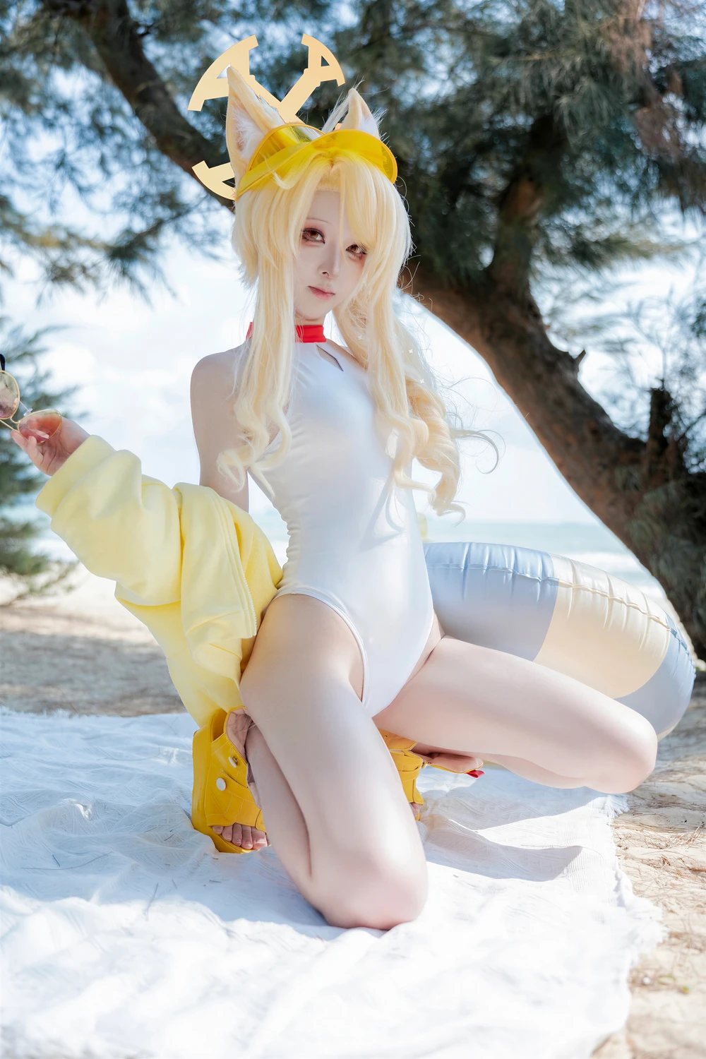 [矢量鱼] Cosplay 矢量鱼 – 蔚蓝档案 百合园圣娅 泳装 70P - 第 58 张写真