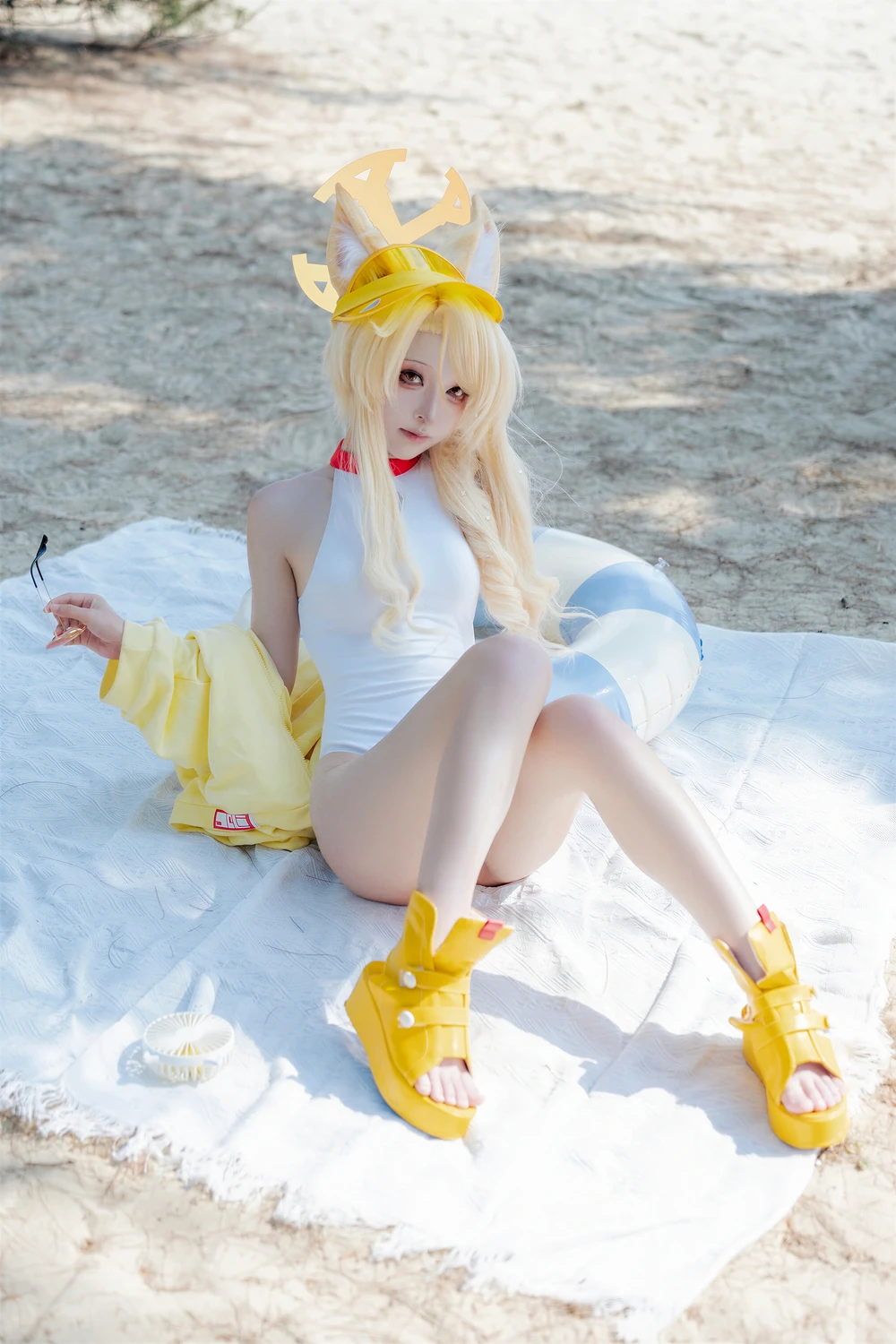 [矢量鱼] Cosplay 矢量鱼 – 蔚蓝档案 百合园圣娅 泳装 70P - 第 59 张写真