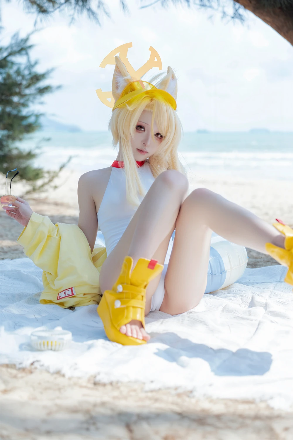 [矢量鱼] Cosplay 矢量鱼 – 蔚蓝档案 百合园圣娅 泳装 70P - 第 60 张写真