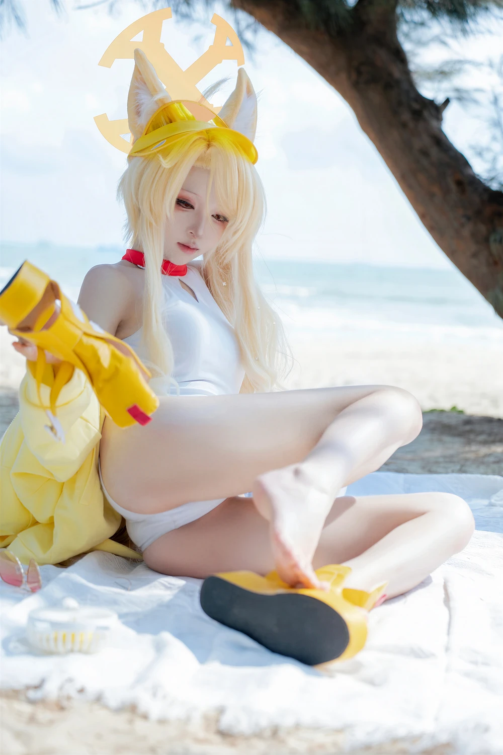 [矢量鱼] Cosplay 矢量鱼 – 蔚蓝档案 百合园圣娅 泳装 70P - 第 63 张写真