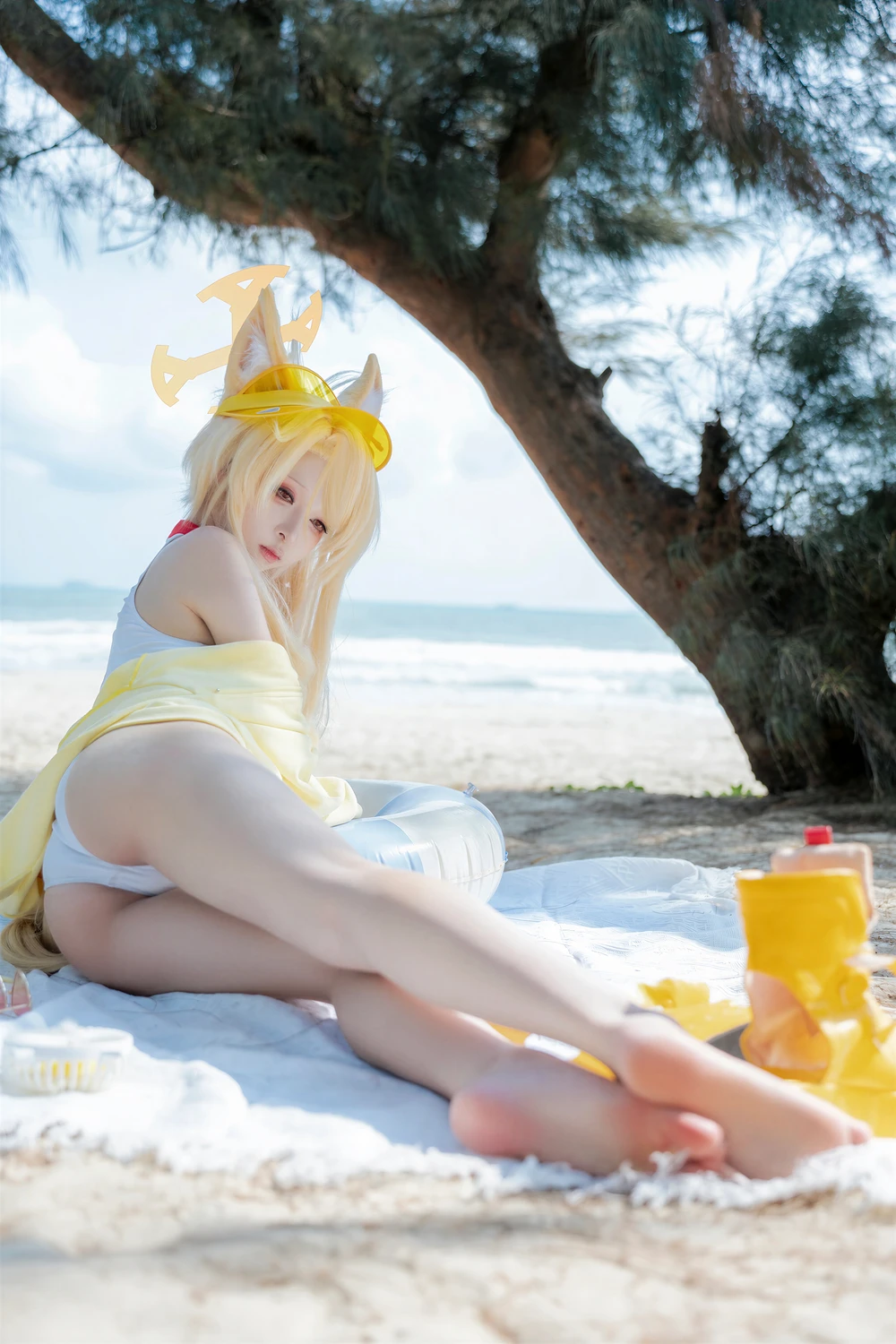 [矢量鱼] Cosplay 矢量鱼 – 蔚蓝档案 百合园圣娅 泳装 70P - 第 64 张写真