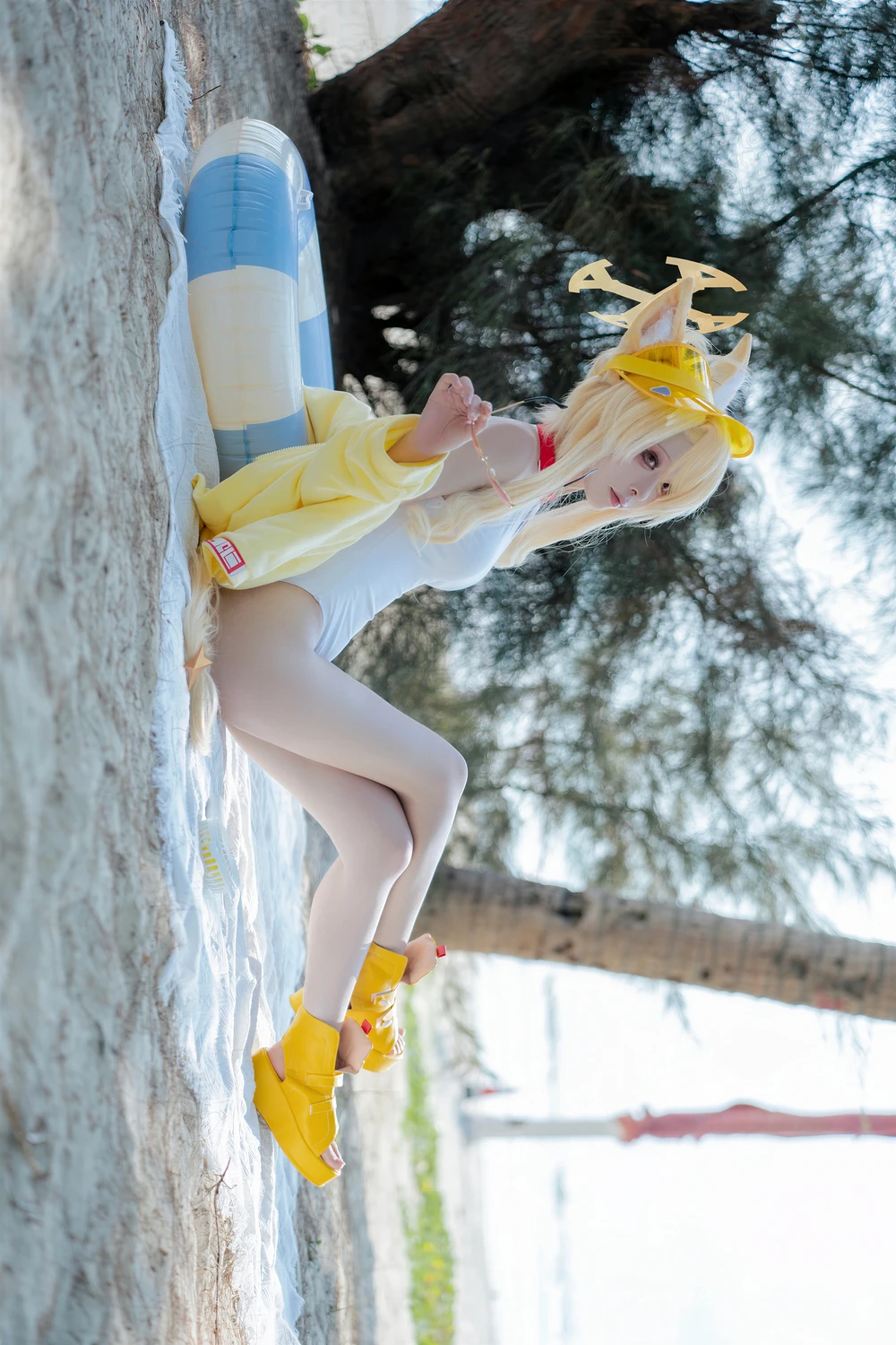 [矢量鱼] Cosplay 矢量鱼 – 蔚蓝档案 百合园圣娅 泳装 70P - 第 68 张写真