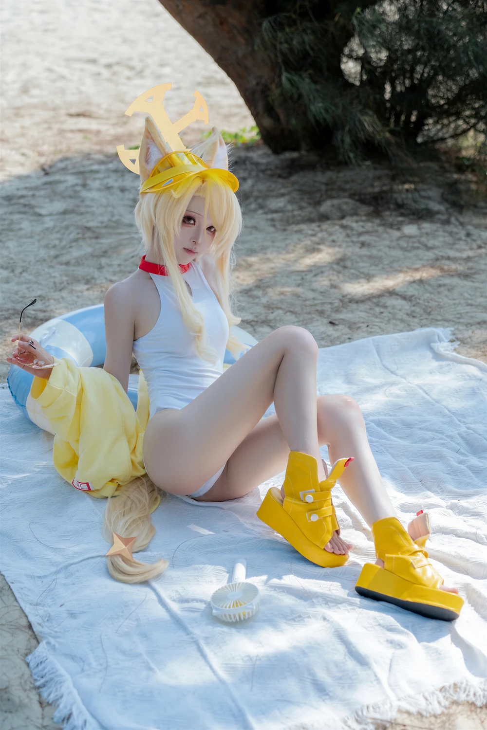 [矢量鱼] Cosplay 矢量鱼 – 蔚蓝档案 百合园圣娅 泳装 70P - 第 69 张写真