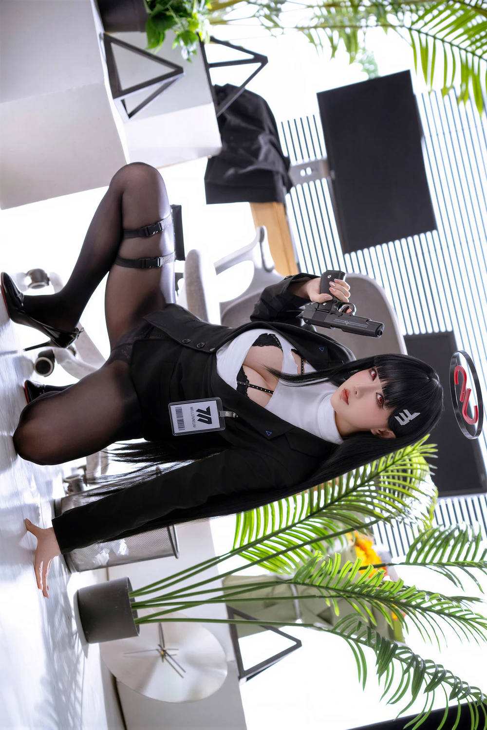 [星之迟迟Hoshilily] Cosplay 星之迟迟Hoshilily – 蔚蓝档案 调月莉音原皮同人 80P - 第 11 张写真
