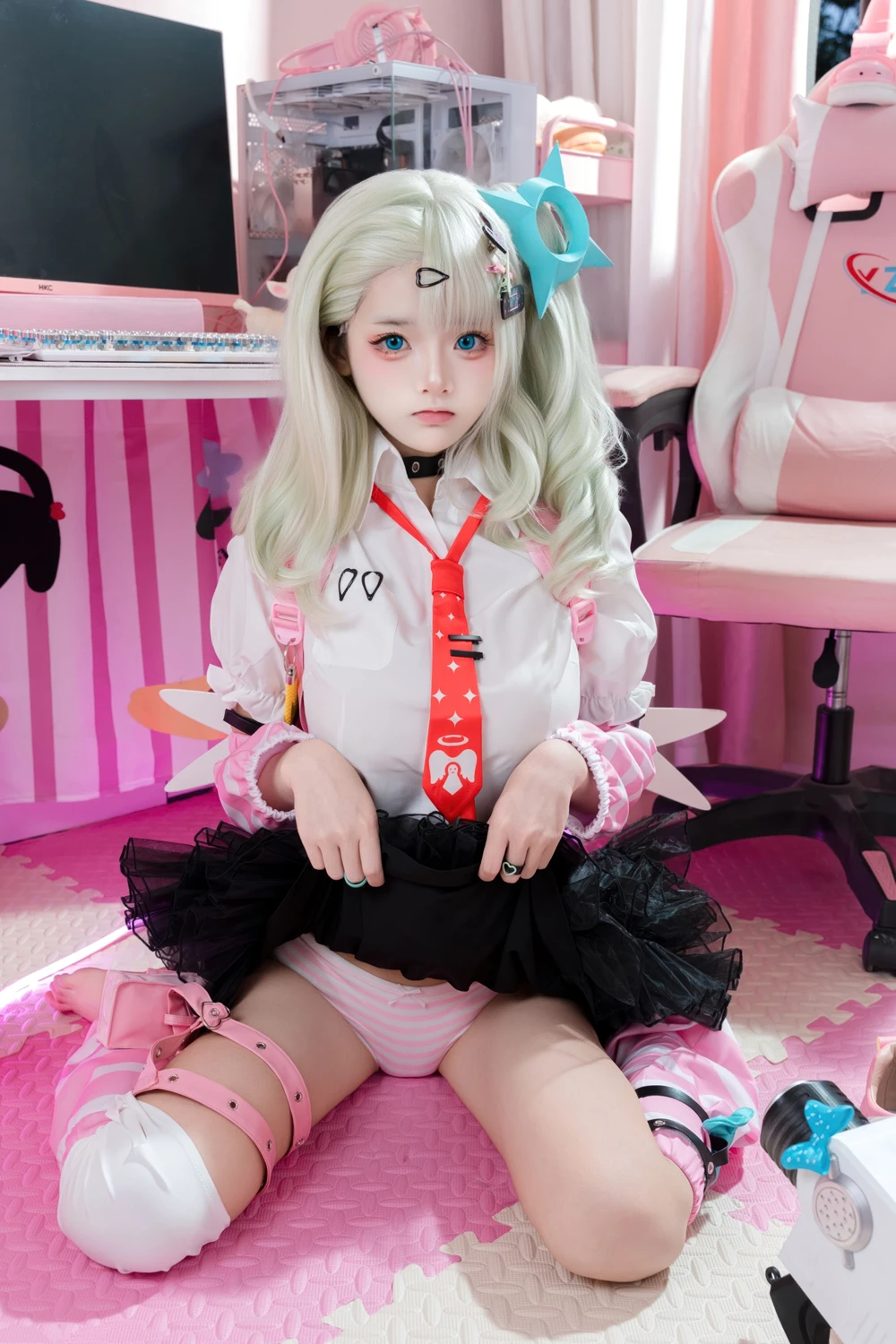 [九柒喵] Cosplay 九柒喵 – 绝区零 千夏蕾咪 48P - 第 14 张写真