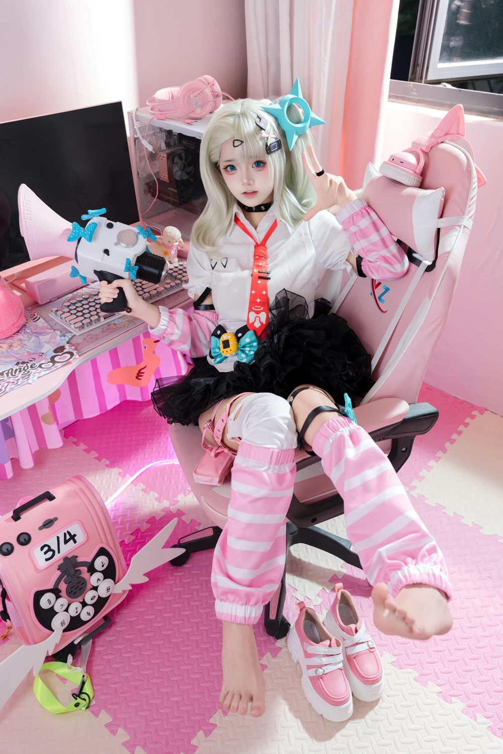 [九柒喵] Cosplay 九柒喵 – 绝区零 千夏蕾咪 48P - 第 16 张写真