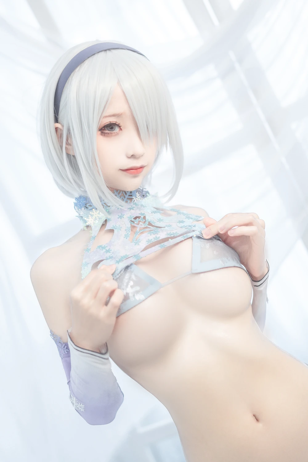 [蠢沫沫Chunmomo] Cosplay 蠢沫沫Chunmomo – 冰雪2B 36P - 第 3 张写真