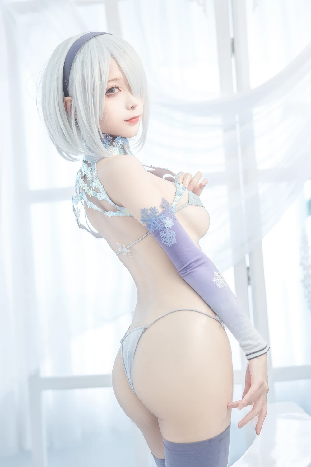 [蠢沫沫Chunmomo] Cosplay 蠢沫沫Chunmomo – 冰雪2B 36P - 第 5 张写真