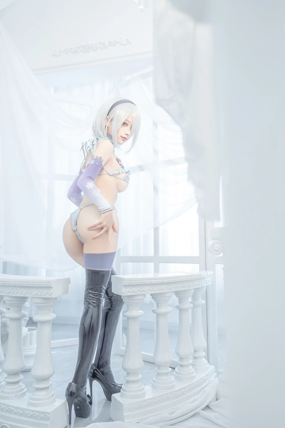 [蠢沫沫Chunmomo] Cosplay 蠢沫沫Chunmomo – 冰雪2B 36P - 第 8 张写真