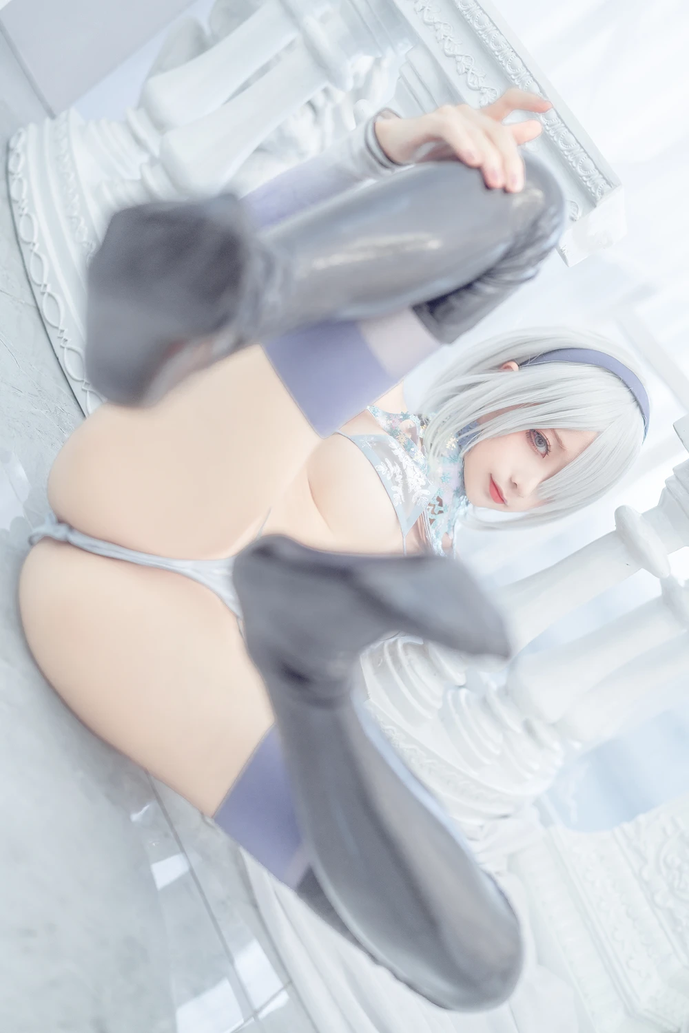 [蠢沫沫Chunmomo] Cosplay 蠢沫沫Chunmomo – 冰雪2B 36P - 第 10 张写真