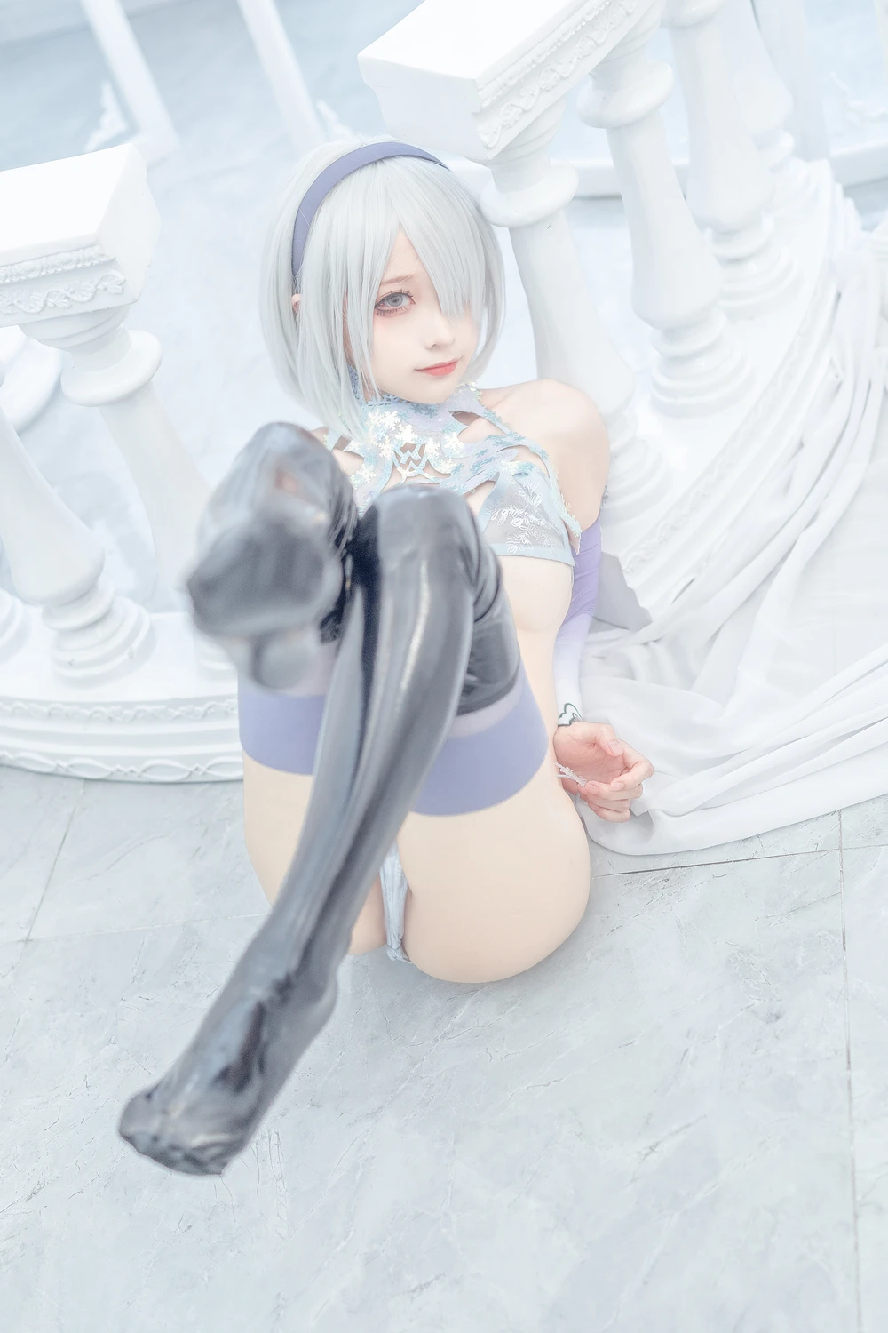 [蠢沫沫Chunmomo] Cosplay 蠢沫沫Chunmomo – 冰雪2B 36P - 第 13 张写真