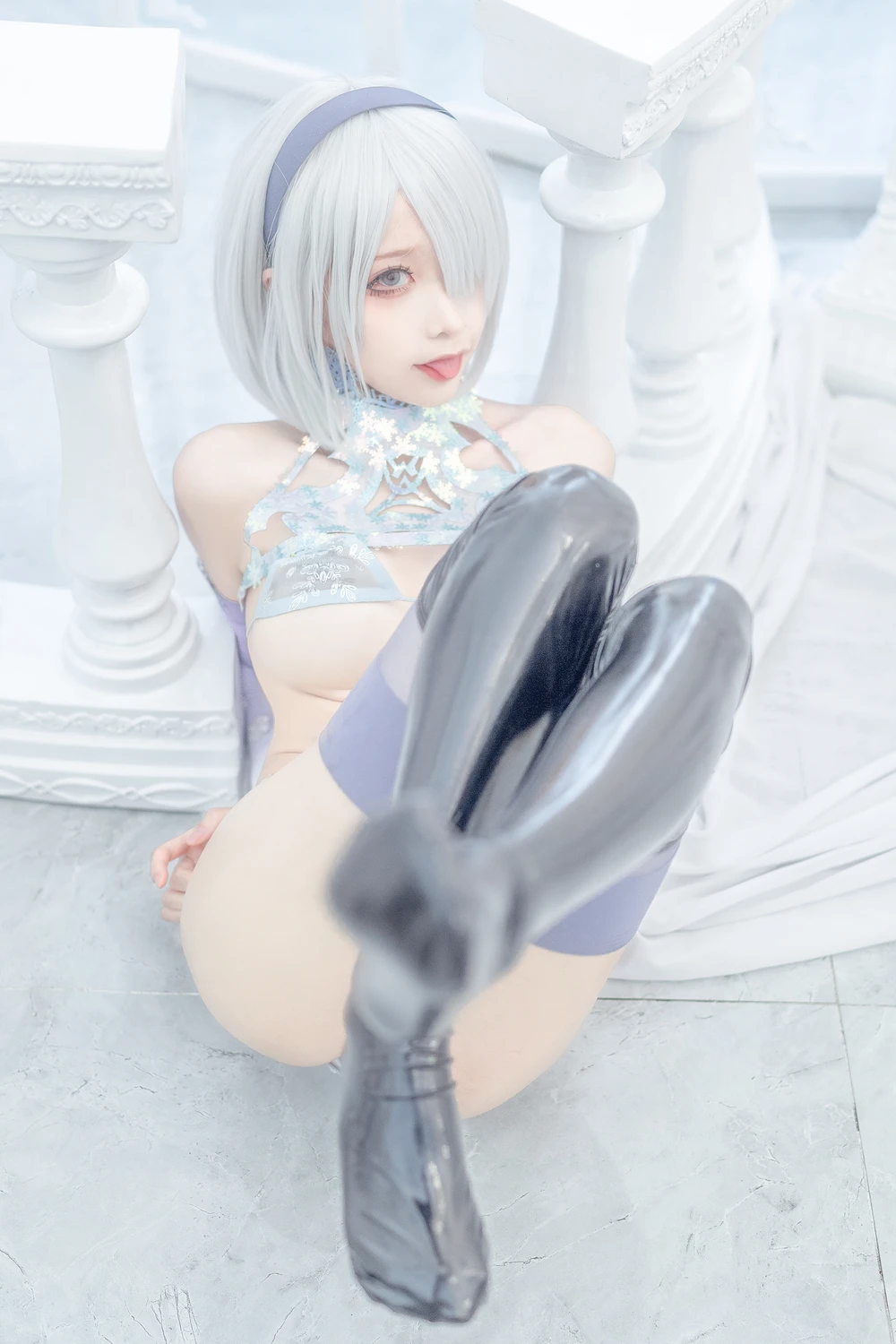 [蠢沫沫Chunmomo] Cosplay 蠢沫沫Chunmomo – 冰雪2B 36P - 第 15 张写真
