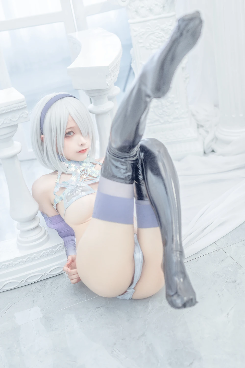[蠢沫沫Chunmomo] Cosplay 蠢沫沫Chunmomo – 冰雪2B 36P - 第 16 张写真