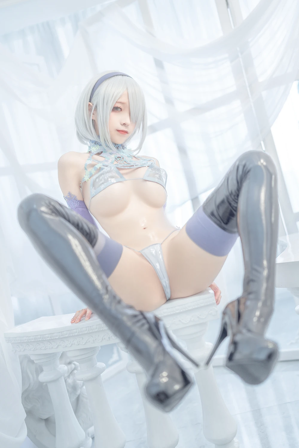 [蠢沫沫Chunmomo] Cosplay 蠢沫沫Chunmomo – 冰雪2B 36P - 第 22 张写真