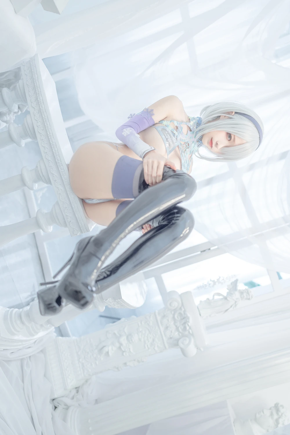 [蠢沫沫Chunmomo] Cosplay 蠢沫沫Chunmomo – 冰雪2B 36P - 第 23 张写真