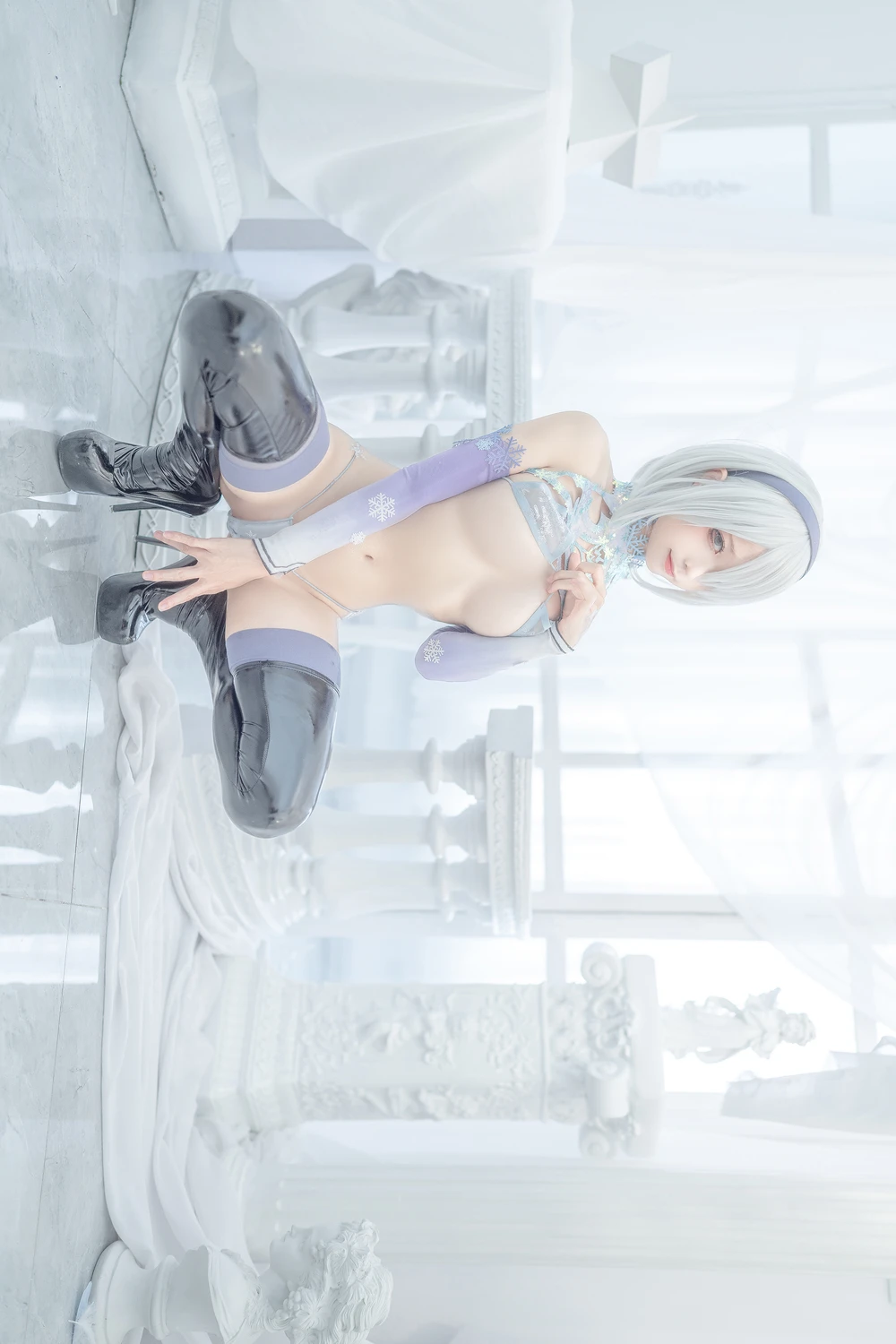 [蠢沫沫Chunmomo] Cosplay 蠢沫沫Chunmomo – 冰雪2B 36P - 第 24 张写真
