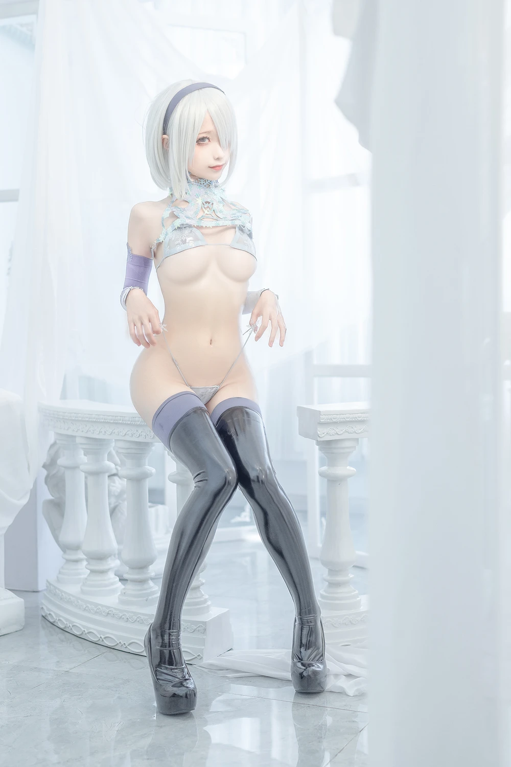 [蠢沫沫Chunmomo] Cosplay 蠢沫沫Chunmomo – 冰雪2B 36P - 第 30 张写真
